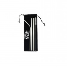 Stainless Steel Drinking Straws Set with Cleaning Brush